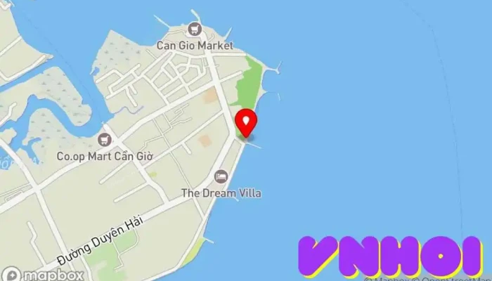 bản đồ của Bãi Biển Công Viên Cần Giờ Điểm thu hút khách du lịch trong Hồ Chí Minh