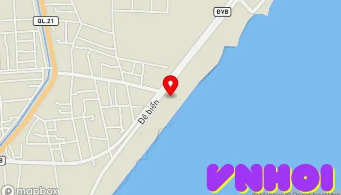 bản đồ của Bãi Biển Hải Chính Điểm thu hút khách du lịch trong Nam Định