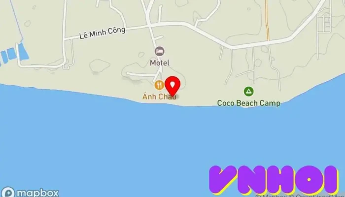 bản đồ của Bãi Tắm Cam Bình Bãi biển công cộng, Điểm thu hút khách du lịch trong Bình Thuận