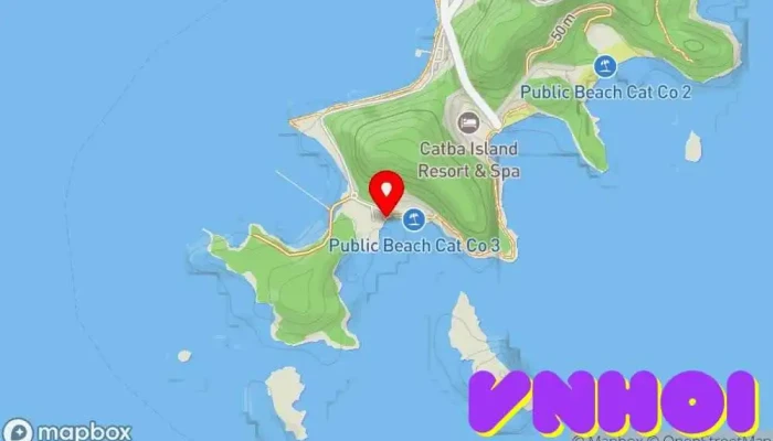 bản đồ của Bãi tắm Cát Cò 3 Nhà chòi trên bãi biển trong Hải Phòng