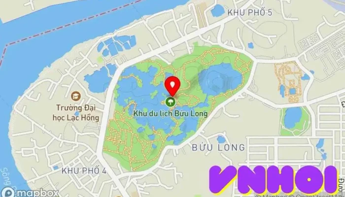 bản đồ của bán đảo Long Sơn Điểm thu hút khách du lịch trong Đồng Nai