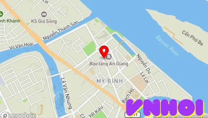 bản đồ của Bảo tàng An Giang Bảo tàng, Điểm thu hút khách du lịch trong An Giang
