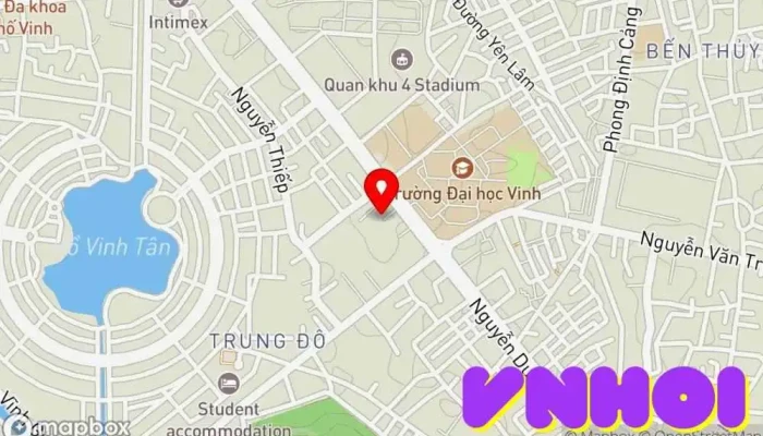 bản đồ của Bảo tàng Quân khu IV Bảo tàng lịch sử trong Nghệ An