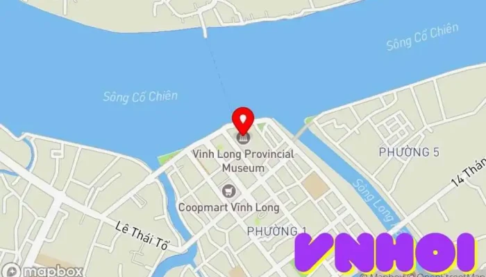 bản đồ của Bảo Tàng Tỉnh Vĩnh Long Bảo tàng chiến tranh trong Vĩnh Long