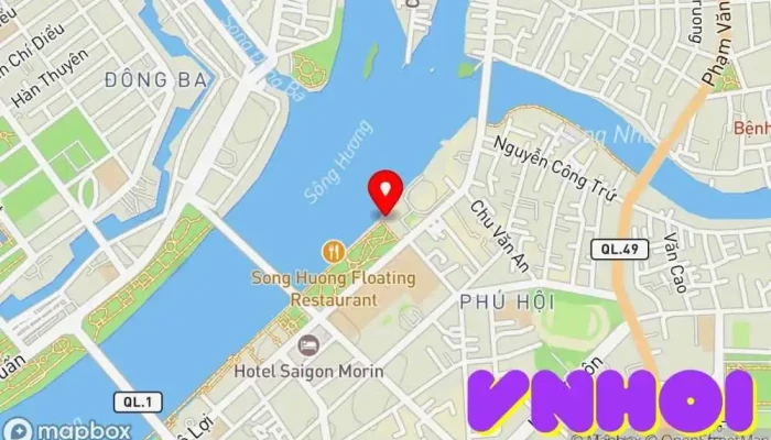 bản đồ của Bến thuyền Tòa Khâm Bến du thuyền trong Thành phố Huế