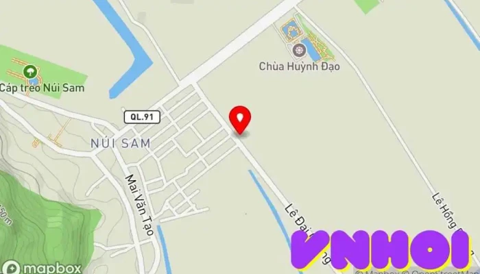 bản đồ của Cafe Phố Núi Sam Quán cà phê, Quán cà phê nghệ thuật trong An Giang