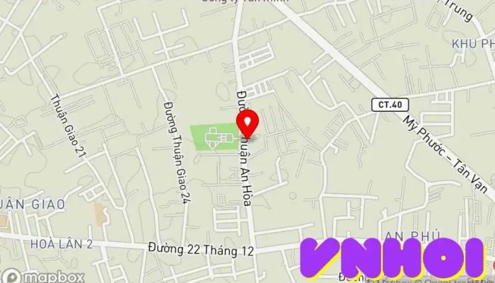 bản đồ của Chiến khu Thuận An Hòa Điểm thu hút khách du lịch trong Bình Dương