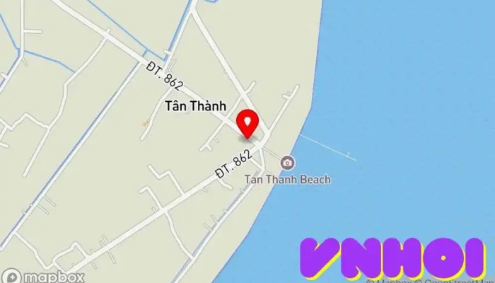 bản đồ của Chợ Biển Tân Thành Chợ hải sản trong Tiền Giang