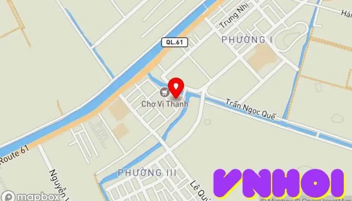 bản đồ của Chợ Chồm Hổm Chợ trong Hậu Giang