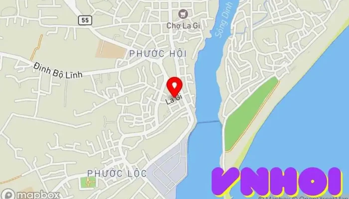 bản đồ của Chợ Đại Đồng (chợ chiều Lagi) Chợ trời trong Bình Thuận