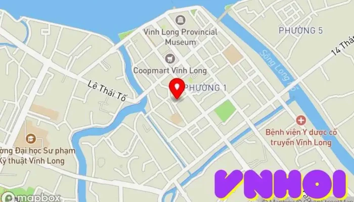 bản đồ của Chợ Đêm Vĩnh Long Chợ đêm trong Vĩnh Long