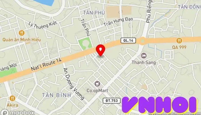 bản đồ của Chợ Đồng Xoài Chợ trong Bình Phước