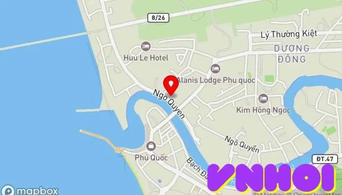 bản đồ của Chợ Dương Đông Phú Quốc Chợ trong Kiên Giang