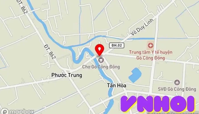 bản đồ của Chợ Gò Công Đông Chợ trong Tiền Giang