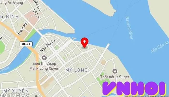 bản đồ của Chợ Long Xuyên Chợ, Cửa hàng tạp phẩm trong An Giang