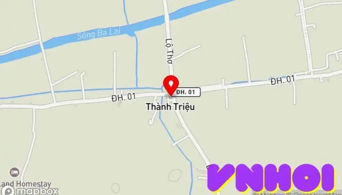 bản đồ của Chợ Thành Triệu Chợ nông sản trong Bến Tre