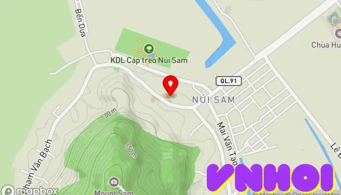 bản đồ của Chùa bà Châu Đốc Chùa trong An Giang