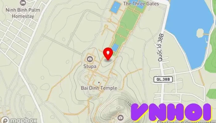 bản đồ của Chùa Bái Đính Chùa phật giáo trong Ninh Bình