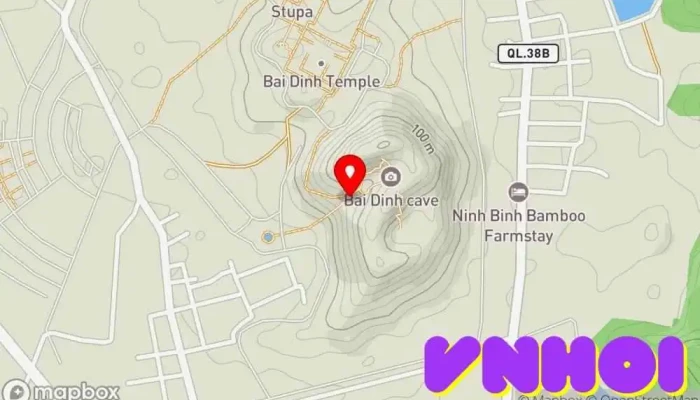 bản đồ của Chùa Bái Đính Cổ Chùa phật giáo trong Ninh Bình
