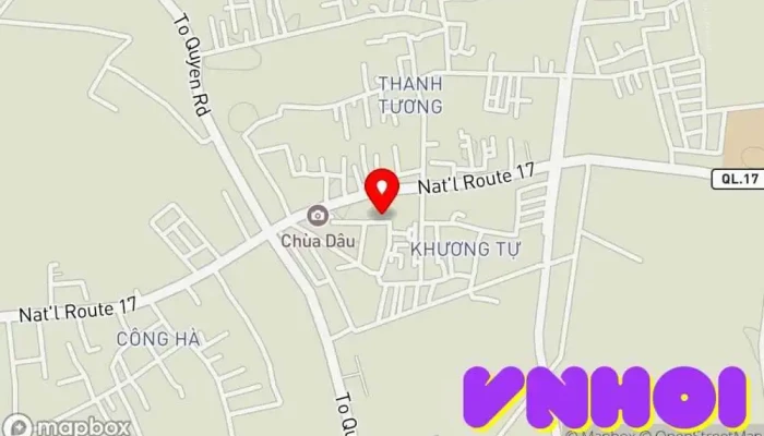bản đồ của Chùa Dâu Chùa phật giáo, Chùa, Địa điểm hành hương, Điểm đến tôn giáo, Điểm thu hút khách du lịch trong Bắc Ninh