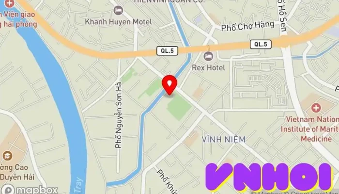 bản đồ của Chùa Hải Ninh Chùa phật giáo, Điểm thu hút khách du lịch trong Hải Phòng