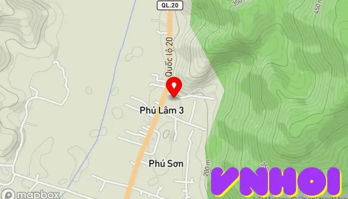 bản đồ của Chùa Linh Phú Chùa phật giáo, Điểm thu hút khách du lịch trong Đồng Nai