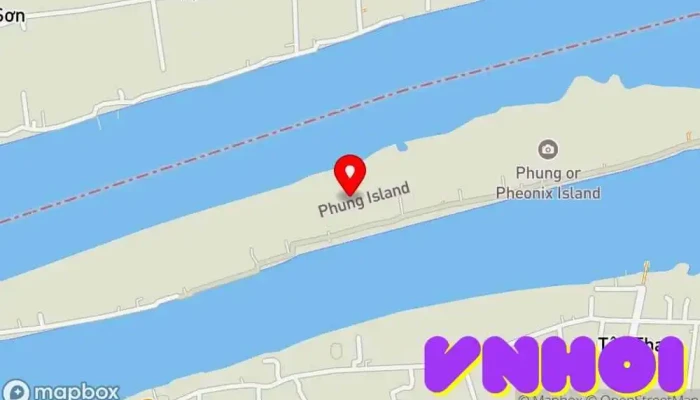 bản đồ của cồn Phụng Dune trong Bến Tre