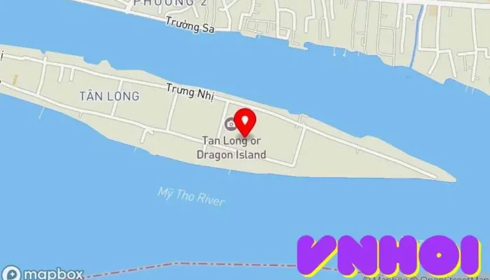 bản đồ của Cồn Tân Long Đảo trong Tiền Giang