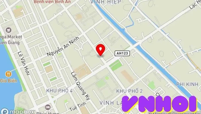 bản đồ của Cổng Tam Quan Điểm thu hút khách du lịch trong Kiên Giang
