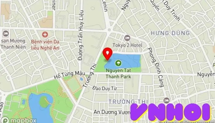 bản đồ của Công viên Nguyễn Tất Thành. Công viên trong Nghệ An