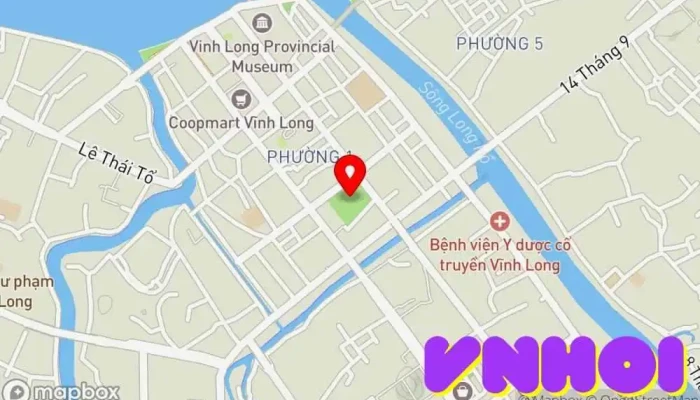 bản đồ của Công viên Thành phố Vĩnh Long (Đất Thánh Tây) Công viên trong Vĩnh Long