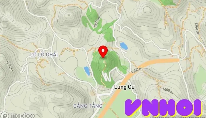 bản đồ của Cột Cờ Lũng Cú Điểm thu hút khách du lịch trong Hà Giang