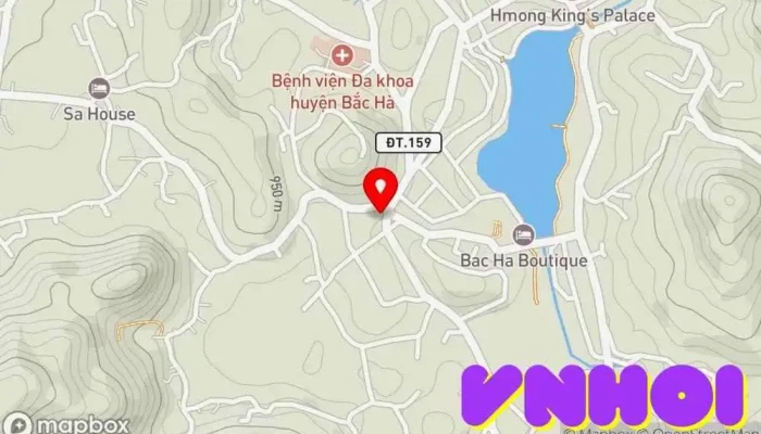 bản đồ của Đền Bắc Hà Nơi thờ cúng, Điểm thu hút khách du lịch trong Lào Cai