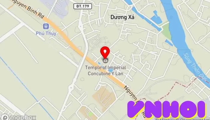 bản đồ của Đền Nguyên Phi Ỷ Lan Nơi thờ cúng trong Hà Nội