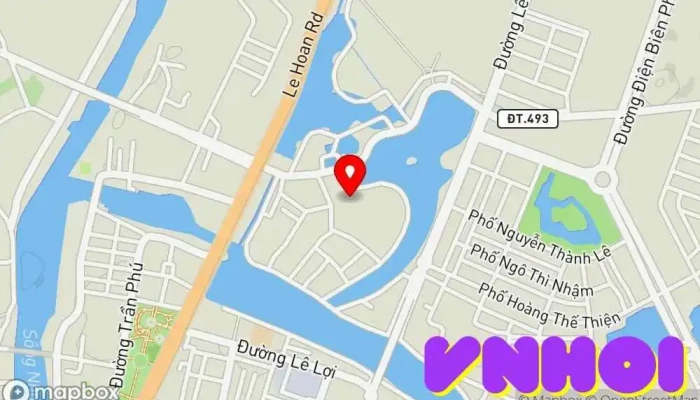 bản đồ của Đền thờ Anh hùng Liệt sỹ tỉnh Hà Nam Điểm mốc lịch sử trong Lam Hạ