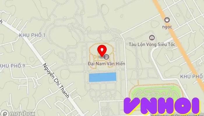 bản đồ của Đền thờ Đại Nam Điện thờ trong Bình Dương
