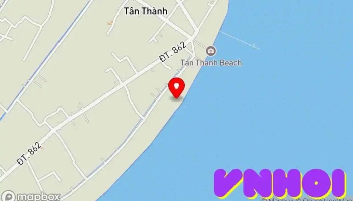 bản đồ của Địa điểm Picnic Tân Thành Điểm thu hút khách du lịch trong Tiền Giang