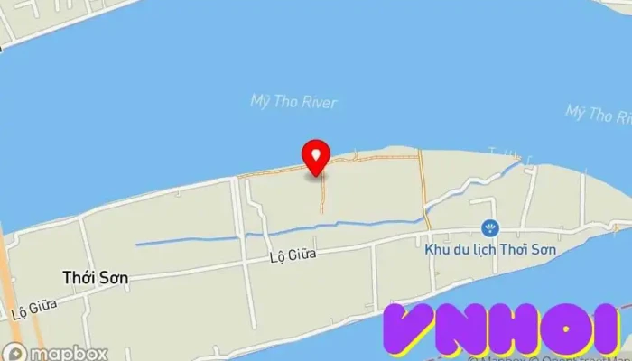 bản đồ của Điểm Du Lịch Sông Tiền Điểm thu hút khách du lịch trong Tiền Giang