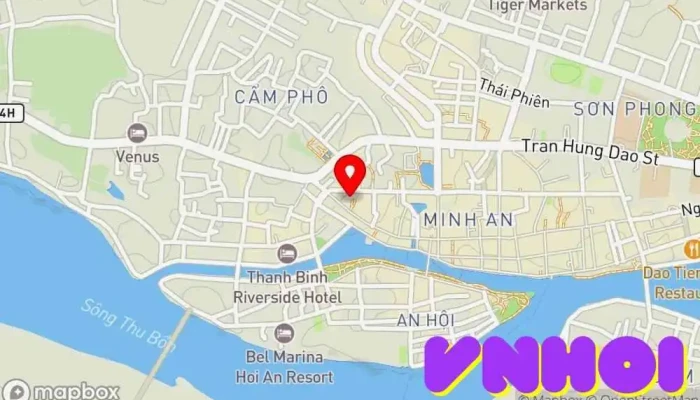 bản đồ của Đình Cẩm Phô Tòa nhà di sản, Điểm thu hút khách du lịch trong Quảng Nam