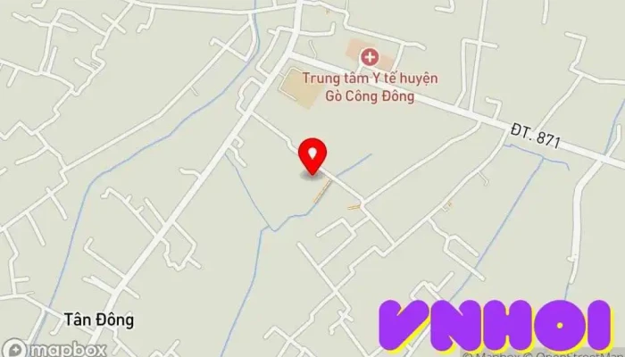 bản đồ của Đình Gò Táo Đình làng trong Tiền Giang