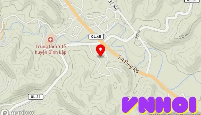 bản đồ của Đình Háng SLấp thị trấn Đình Lập Bảo tàng trong Lạng Sơn