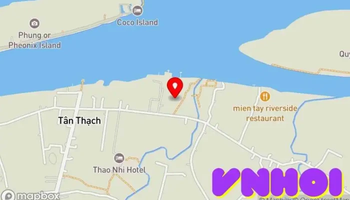 bản đồ của Đình Tân Thạch Nơi thờ cúng trong Bến Tre