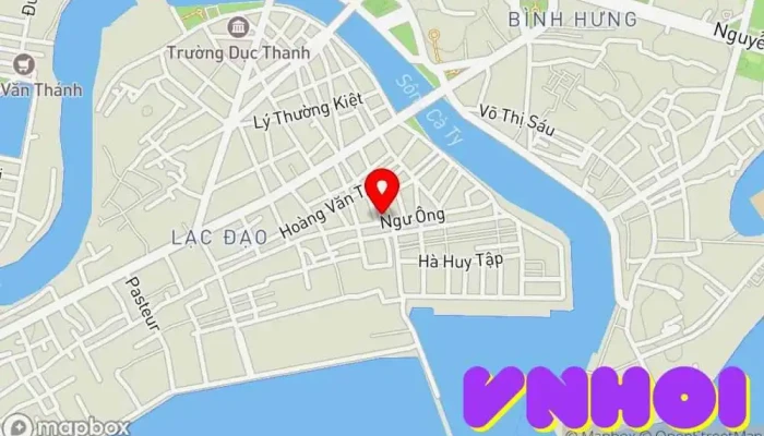 bản đồ của Dinh Vạn Thủy Tú Nơi thờ cúng, Bảo tàng, Điểm thu hút khách du lịch trong Bình Thuận