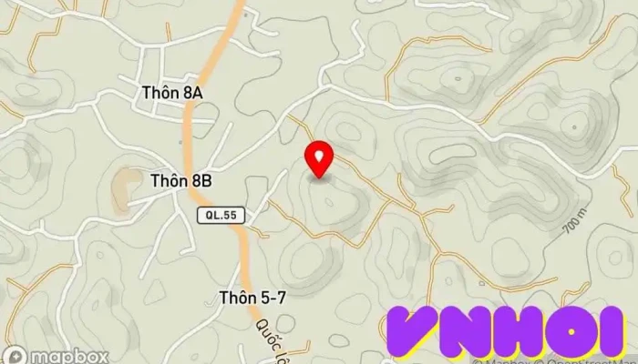 bản đồ của Đồi Du Mục Điểm thu hút khách du lịch trong Lâm Đồng