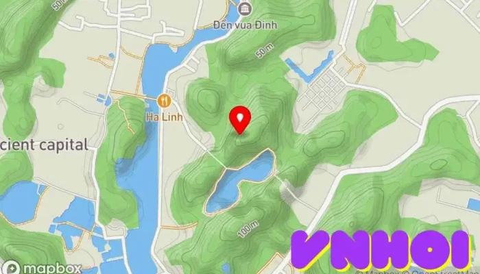 bản đồ của Động Am Tiên Hang động trong Ninh Bình