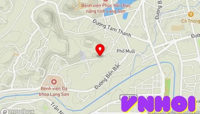 bản đồ của Động Nhị Thanh Điểm mốc lịch sử trong Lạng Sơn