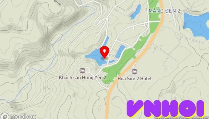 bản đồ của Du lịch Măng Đen Đại lý du lịch trong Kon Tum