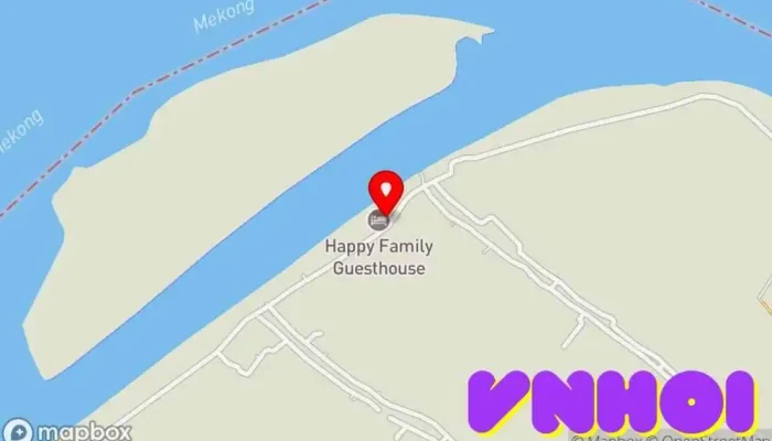 bản đồ của Happy Family Guesthouse ( ThuyAn Homestay ) Khách sạn, Đại lý du lịch bằng thuyền, Lưu trú nhà dân, Nhà hàng, Nhà tắm hơi, Bể bơi trong Vĩnh Long
