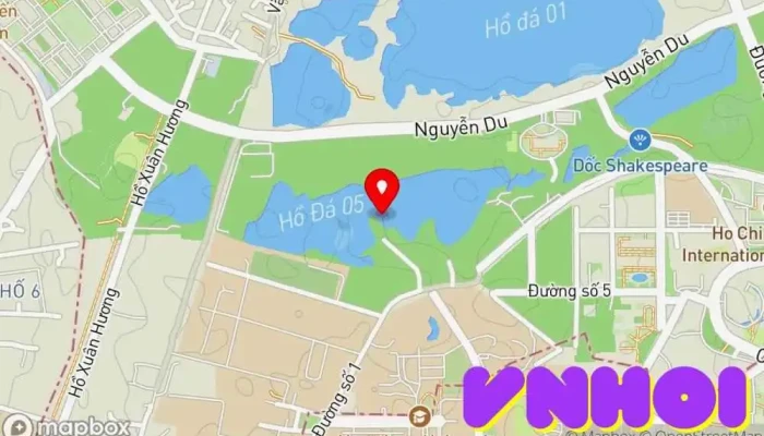 bản đồ của Hồ Đá Làng Đại Học Quốc Gia Khu vực đi bộ trong Bình Dương