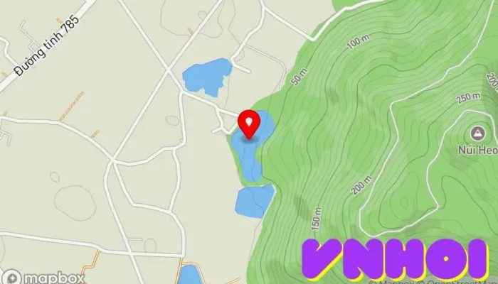 bản đồ của Hồ Núi Đá Điểm thu hút khách du lịch trong Tây Ninh